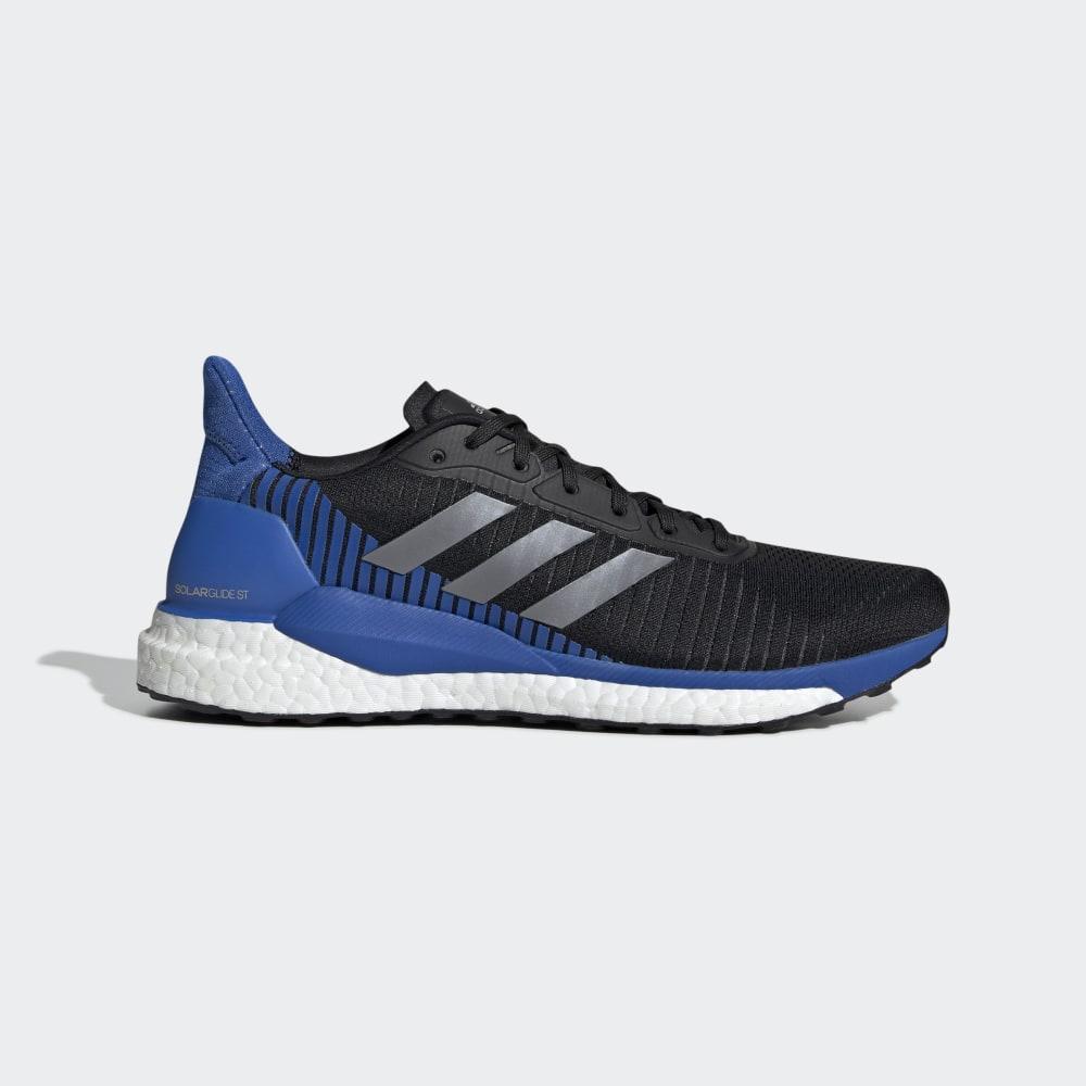 Adidas Men's Solar Glide ST 19 Running Shoes Black/Grey/Blue Ireland F34098